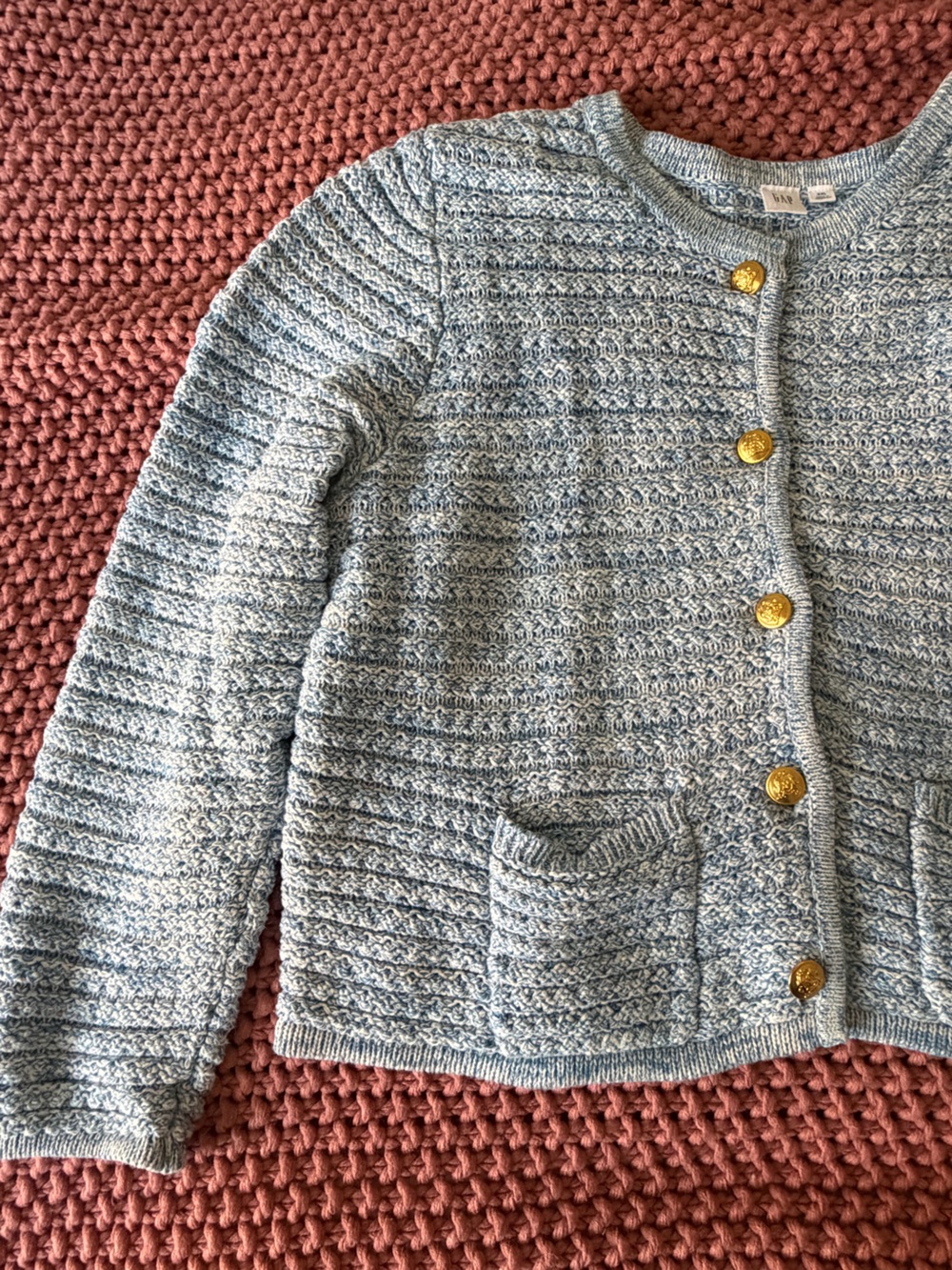 Blue GAP Cardigan 100% Cotton - Picture 3 of 6